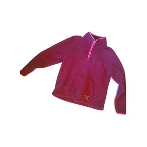 PINK sherpa pullover halfip